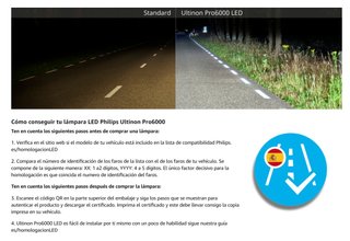 Pack Iluminación LED Philips H7-LED + Auxito H1