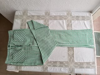 Pantalón cuadros Vichy verde y blanco