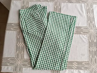 Pantalón cuadros Vichy verde y blanco