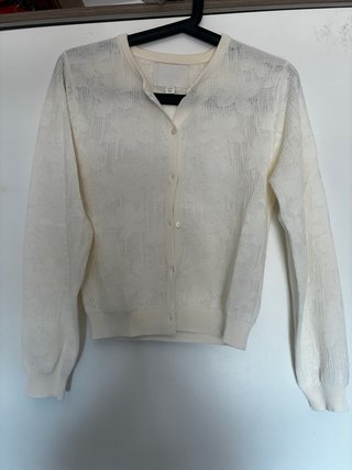 Chaqueta Zara calada blanca T.13-14