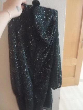 Vestido fiesta lentejuelas negro