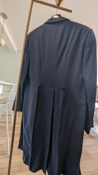 Chaqué azul formal talla 48 Pantalón talla 44