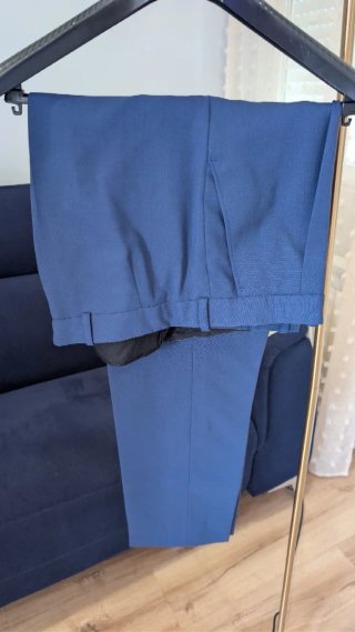 Chaqué azul formal talla 48 Pantalón talla 44