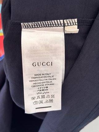 Camiseta Gucci Negra Multicolor Estampado Conejos