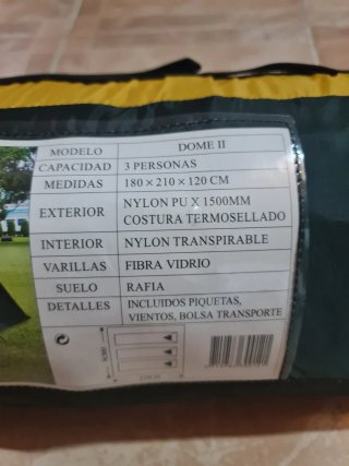 Tienda Campaña Talcor Dome II 3 Personas NUEVA