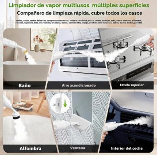 Vaporeta de limpieza con accesorios