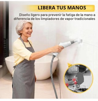 Vaporeta de limpieza con accesorios