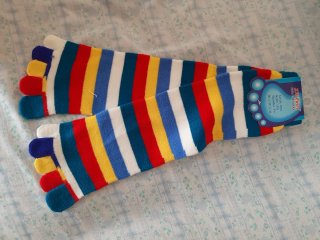 Calcetines Largos ZW Zmel Dedos Multicolor