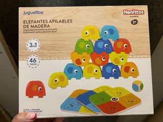 Elefantes Apilables Madera Nenitos 3+ 46 Piezas