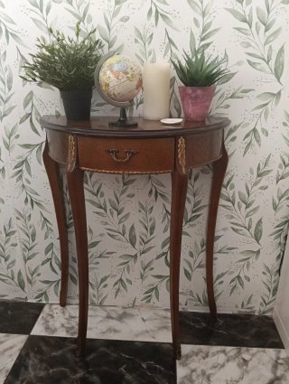 Mesita auxiliar madera y metal
