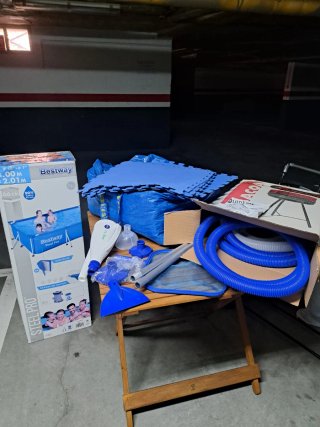 Piscina Bestway 3x2m+Depuradora+limpiafondos+suelo