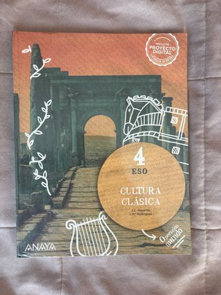 Libro Cultura Clásica 4º ESO – ANAYA