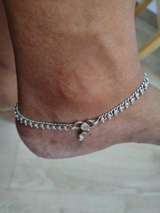 Tobillera de plata para mujer
