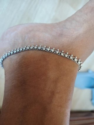 Tobillera de plata para mujer