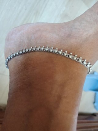Tobillera de plata para mujer