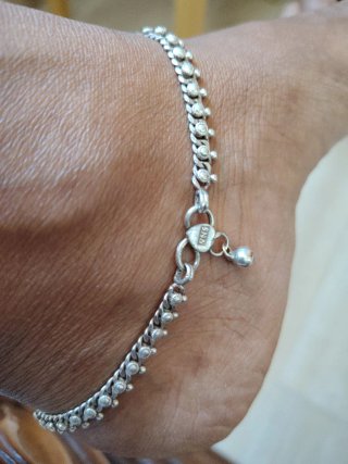Tobillera de plata para mujer