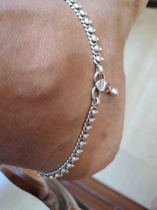 Tobillera de plata para mujer