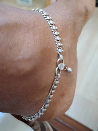 Tobillera de plata para mujer