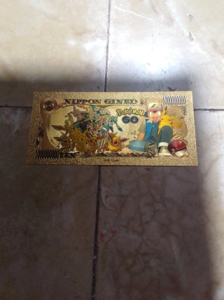 Billetes Pokémon Dorados Coleccionables