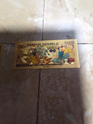 Billetes Pokémon Dorados Coleccionables