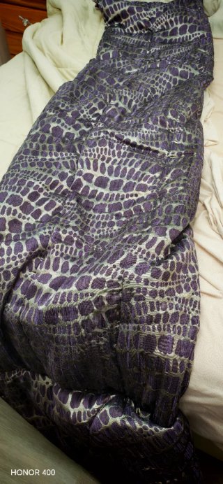 Colcha Cama 150 Beige y Morado