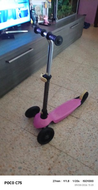 Monopatín 3 Ruedas Infantil Rosa