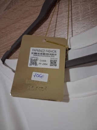 Vestido blanco Paparazzi talla única
