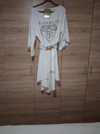 Vestido blanco Paparazzi talla única