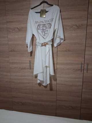 Vestido blanco Paparazzi talla única