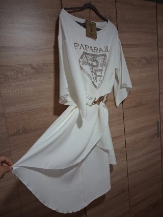 Vestido blanco Paparazzi talla única