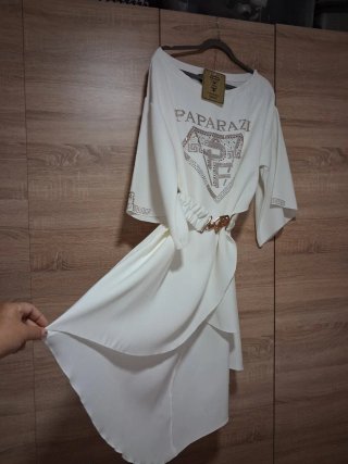 Vestido blanco Paparazzi talla única