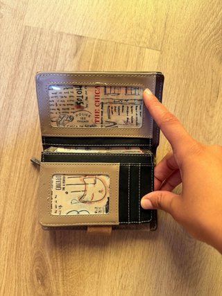 Monedero Anekke Negro con Dibujos