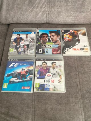 PS3 Juegos: FIFA 13, PES 2008, MotoGP 08, F1 2012