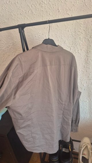 Camisa Hugo Boss Beige Manga Larga Talla L