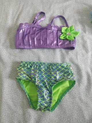 Disfraz Sirena Morado y Verde. Talla 100cm.