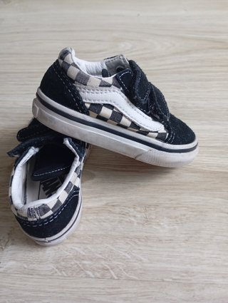 Vans Talla 21 Checkerboard Velcro