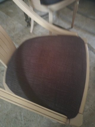 Juego de 4 sillas Madera y Tela