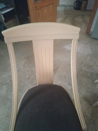 Juego de 4 sillas Madera y Tela