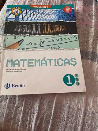 Libro de matemáticas Bruño volumen3
