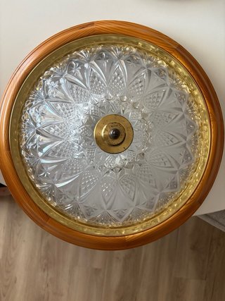 Lámpara de techo de cristal antigua