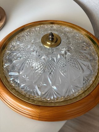 Lámpara de techo de cristal antigua
