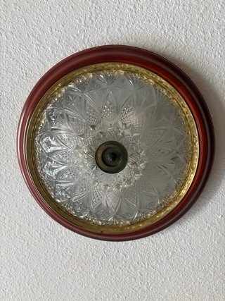 Lámpara de techo de cristal antigua