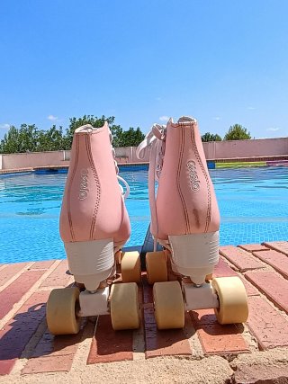 Patines rosas Decathlon 4 ruedas número 39