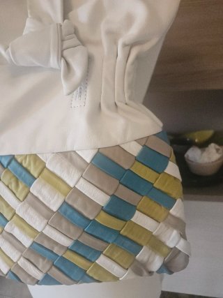 Borsa Coccinelle bianca e multicolor