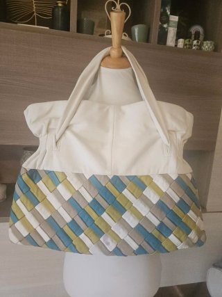 Borsa Coccinelle bianca e multicolor