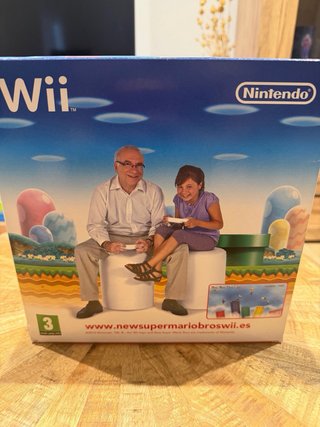 Cartelera cubo New Super Mario Bros Wii