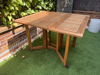 Mesa de madera abatible / mesa de madera jardin