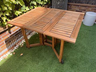 Mesa de madera abatible / mesa de madera jardin