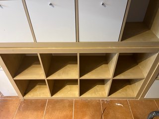 3 estanterias  IKEA KALLAX, madera Haya y blanco
