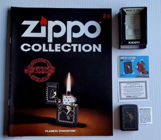 Zippo scuro da cowboy con stelle